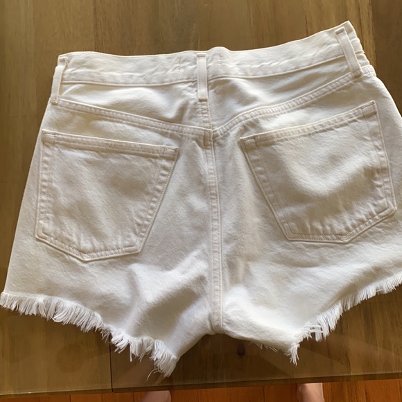 Agolde Parker button front white shorts size 25 - Picture 5 of 5